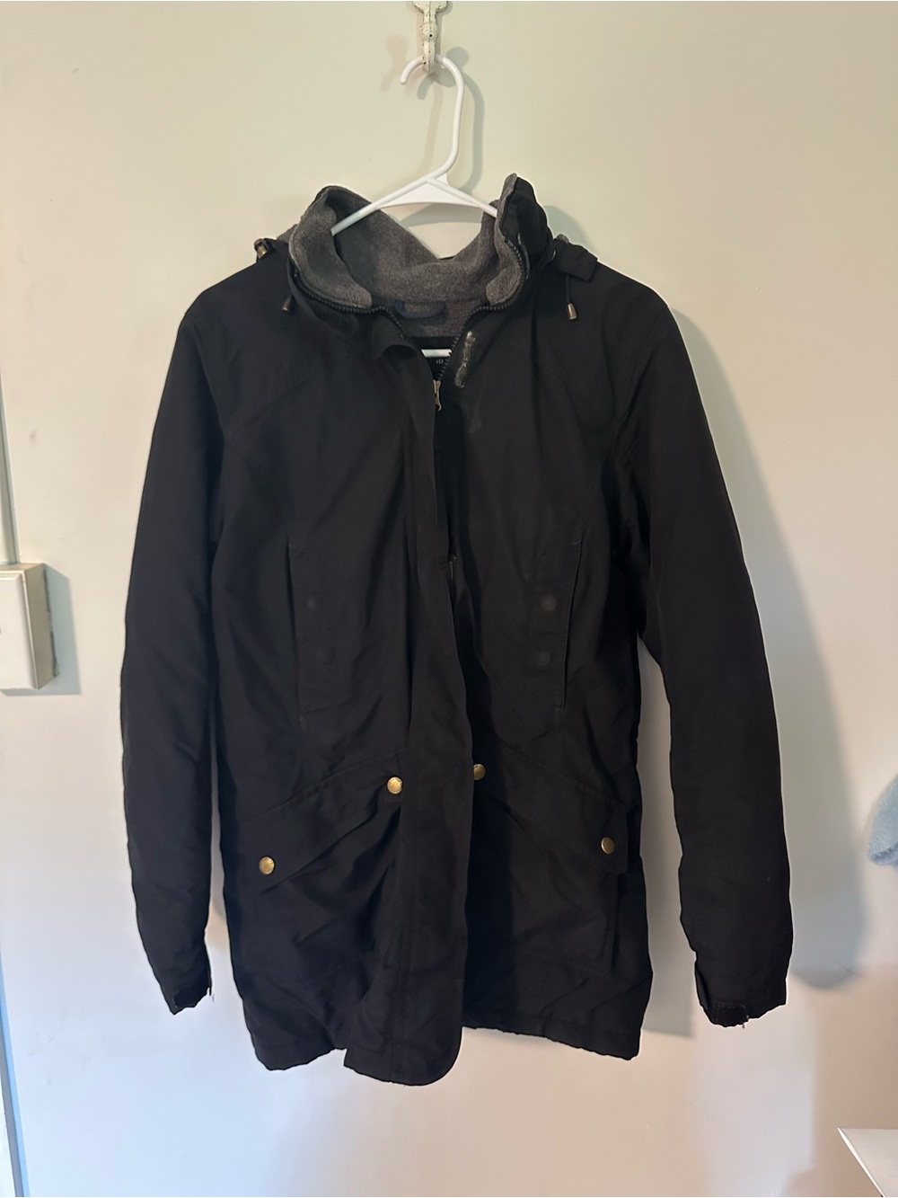 Land’s End fleece lined utility jacket black - Picture 2 of 5